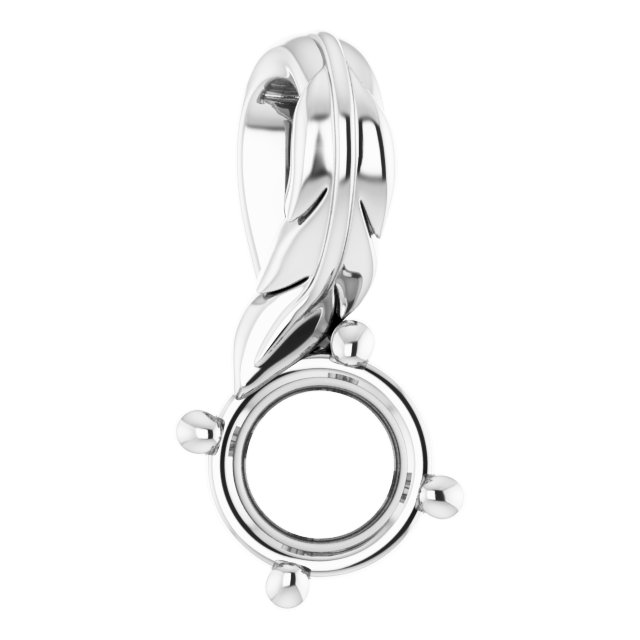Solitaire Feather Pendant