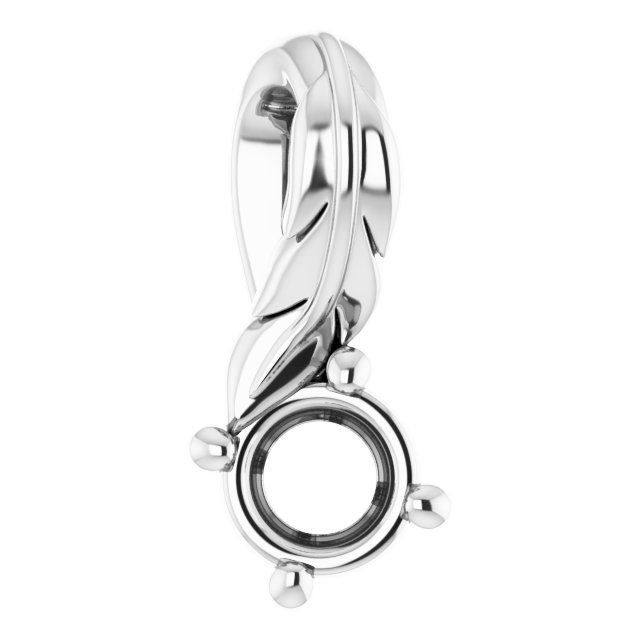 Solitaire Feather Pendant