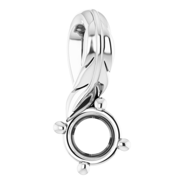 Solitaire Feather Pendant