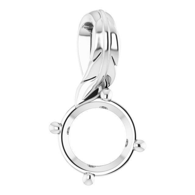 Solitaire Feather Pendant