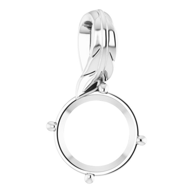 Solitaire Feather Pendant