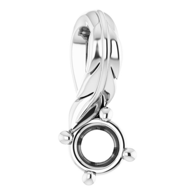 Solitaire Feather Pendant