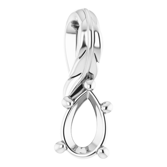 Solitaire Feather Pendant