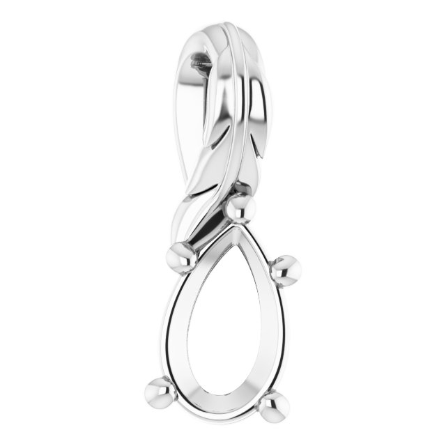 Solitaire Feather Pendant