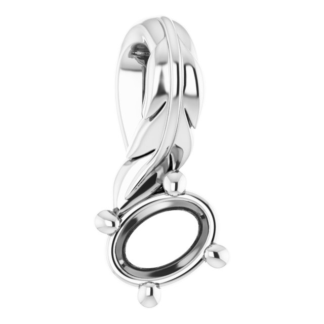 Solitaire Feather Pendant