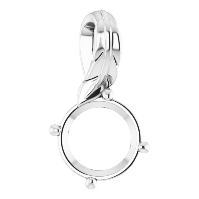 Solitaire Feather Pendant