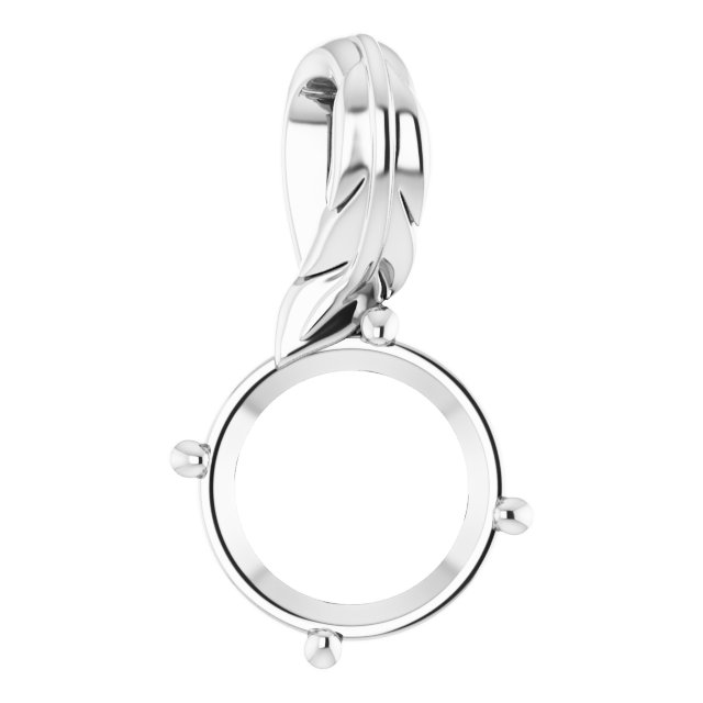 Solitaire Feather Pendant