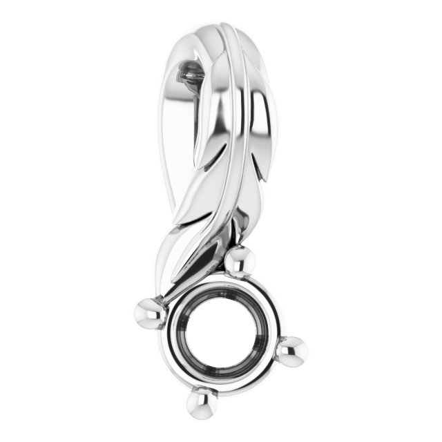 Solitaire Feather Pendant
