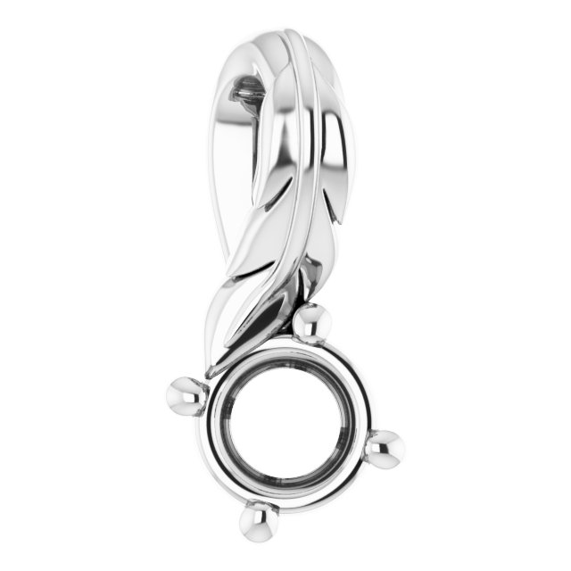 Solitaire Feather Pendant