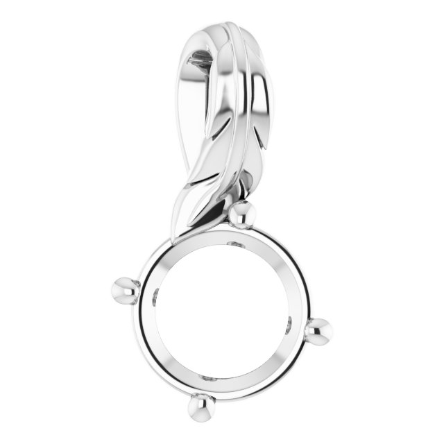 Solitaire Feather Pendant