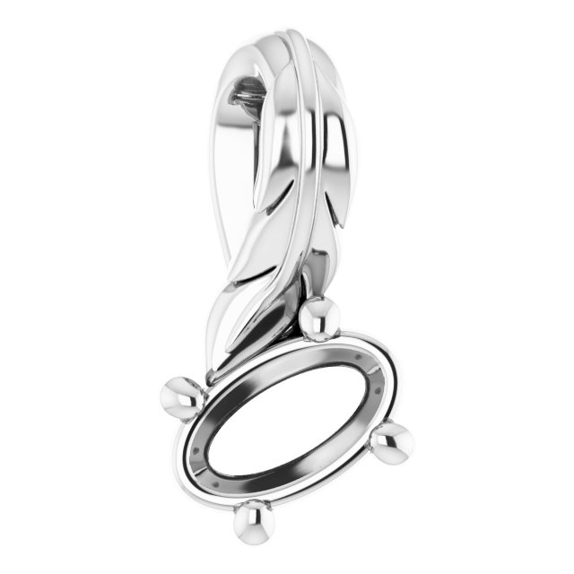 Solitaire Feather Pendant