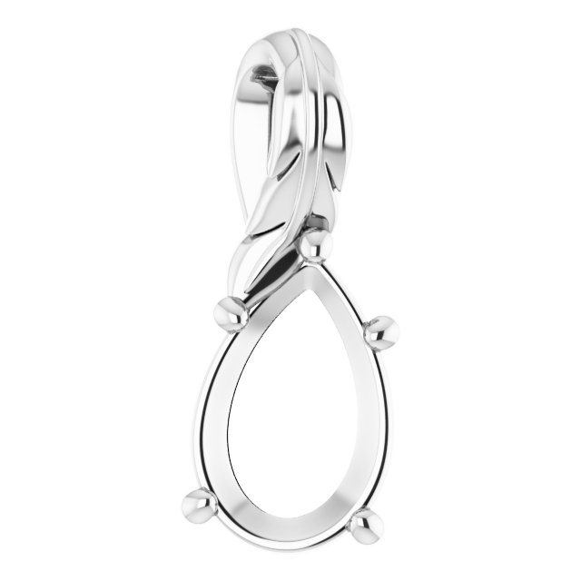 Solitaire Feather Pendant