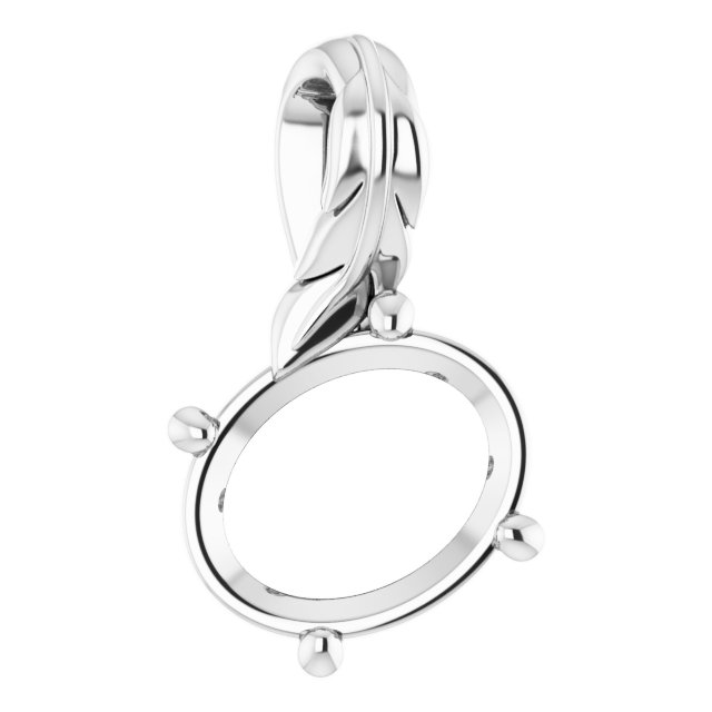 Solitaire Feather Pendant