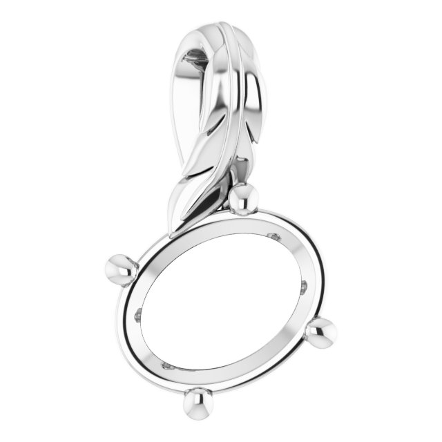 Solitaire Feather Pendant