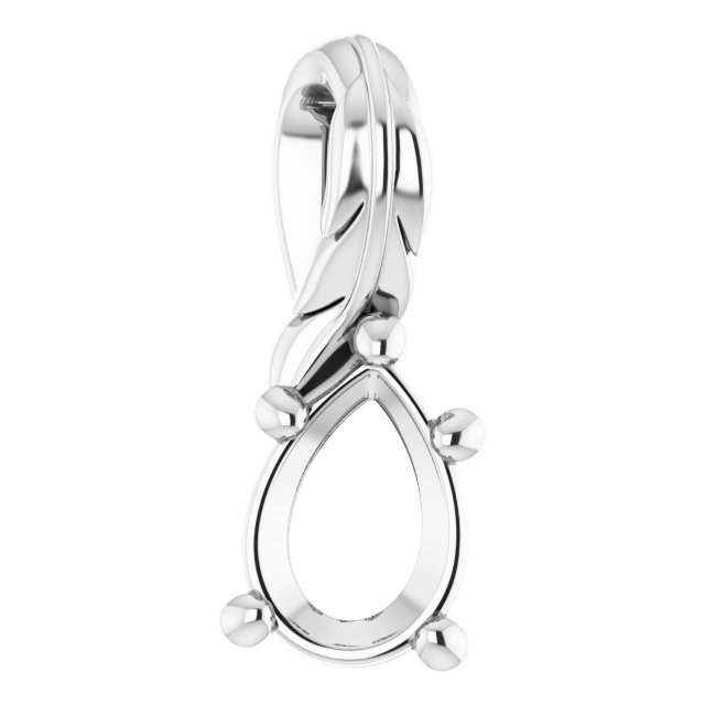 Solitaire Feather Pendant