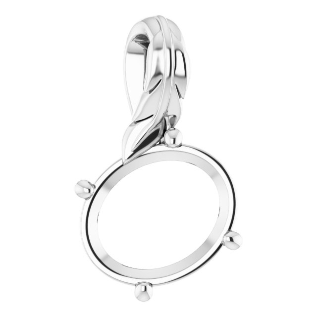 Solitaire Feather Pendant
