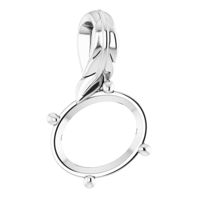 Solitaire Feather Pendant