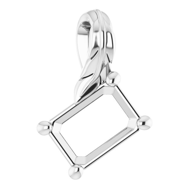 Solitaire Feather Pendant