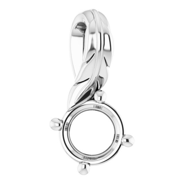 Solitaire Feather Pendant