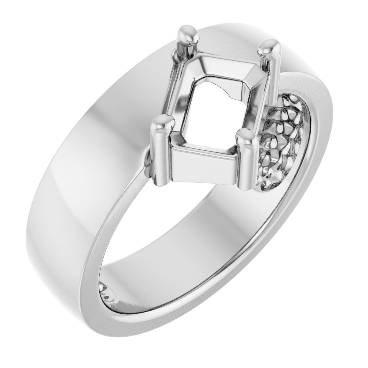 Asymmetric Solitaire Ring