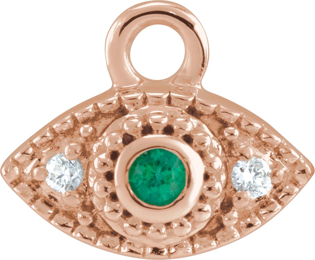 Petite Pavé® Evil Eye Dangle