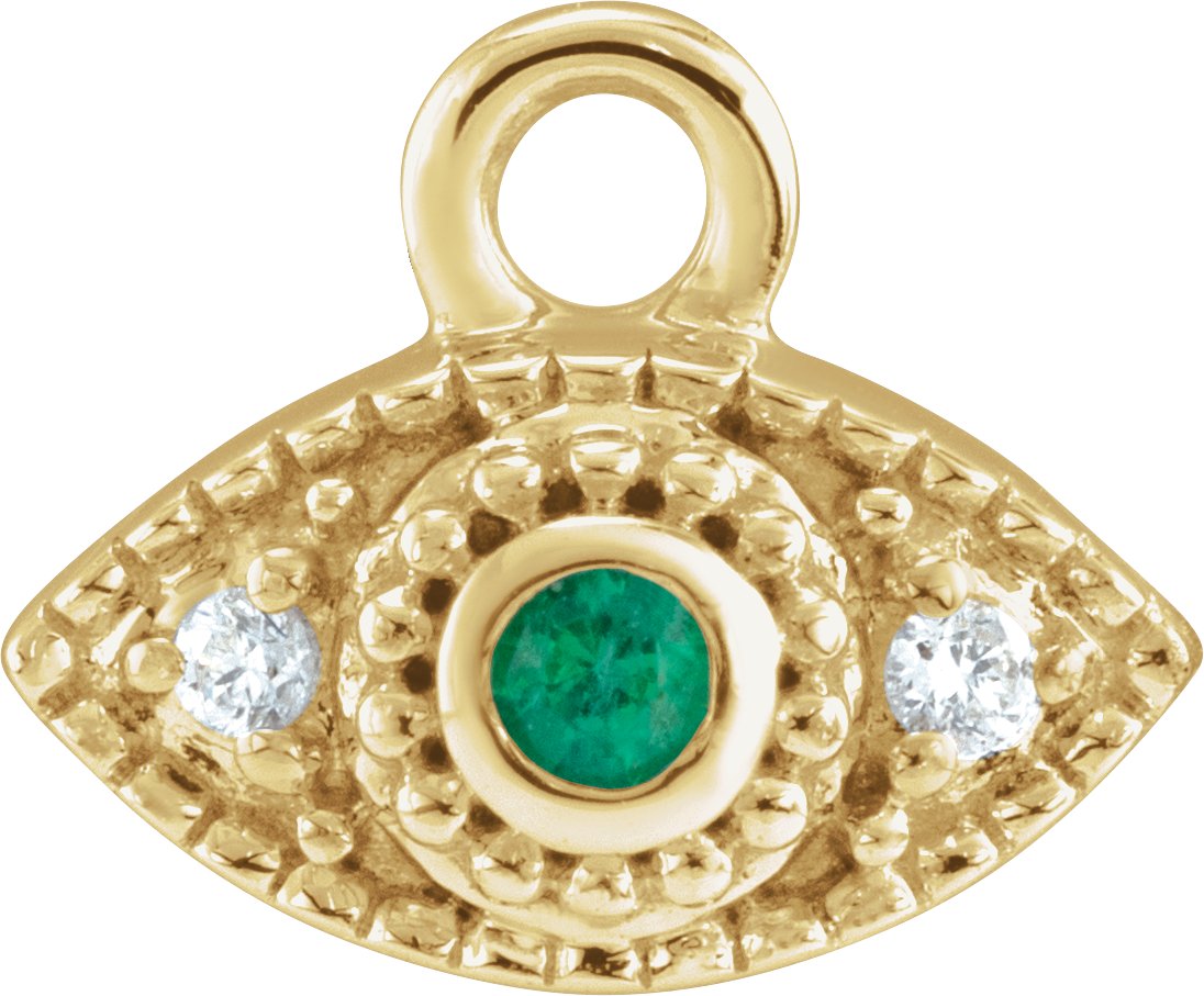 Petite Pavé® Evil Eye Dangle