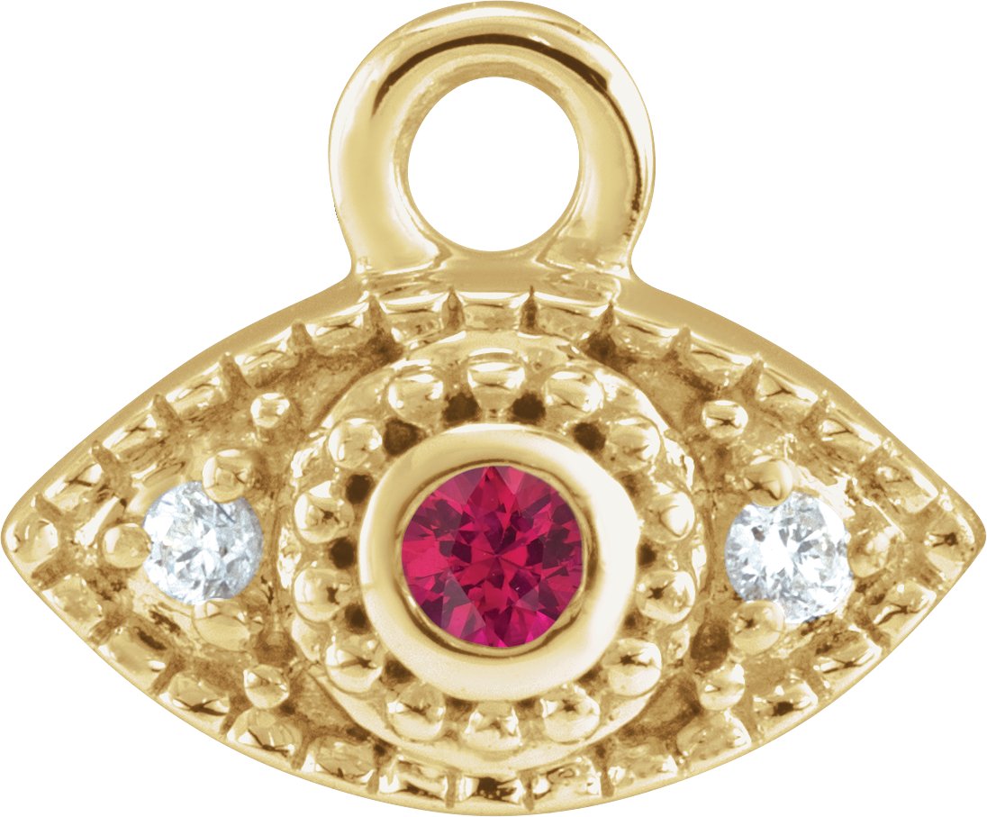 Petite Pavé® Evil Eye Dangle