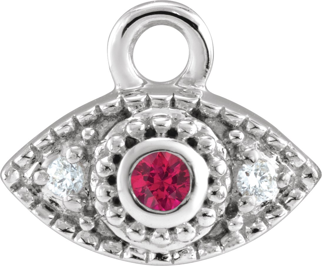 Petite Pavé® Evil Eye Dangle