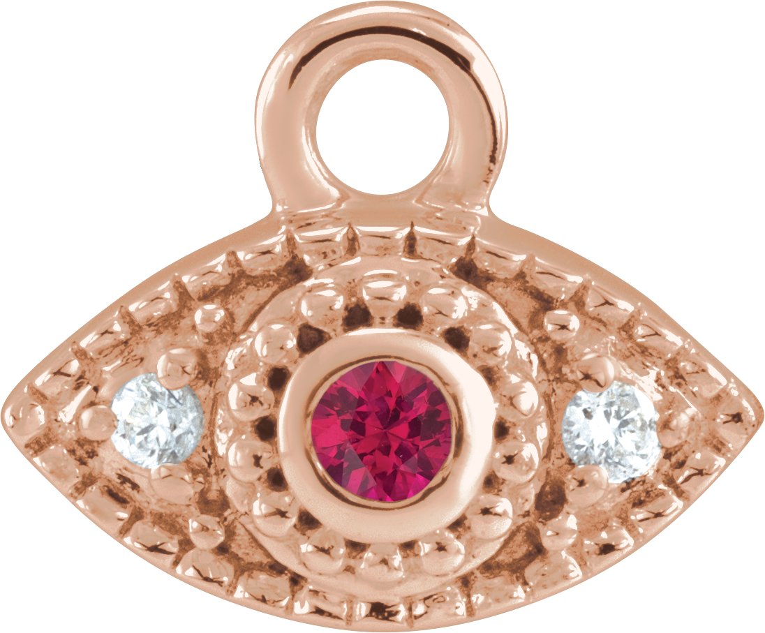 Petite Pavé® Evil Eye Dangle