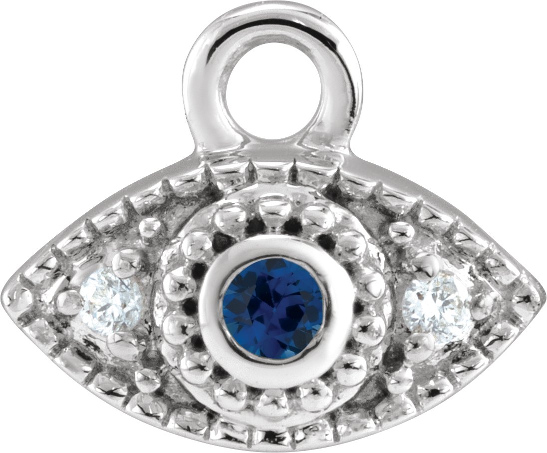 Petite Pavé® Evil Eye Dangle