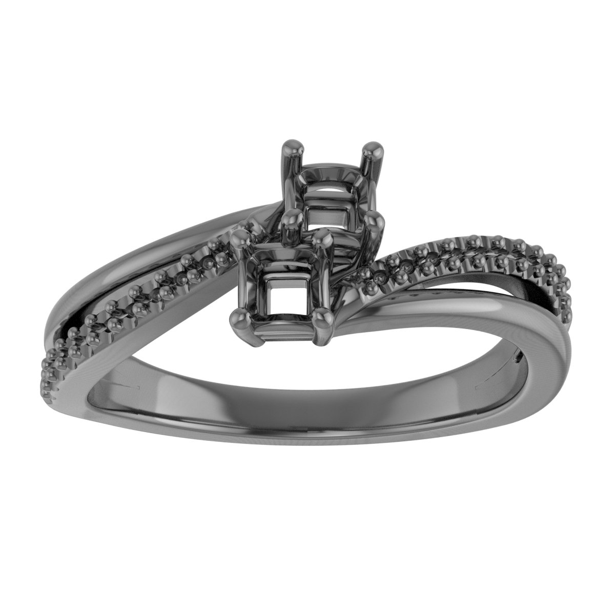 8x6 mm Pear Engagement Ring Mounting view 3