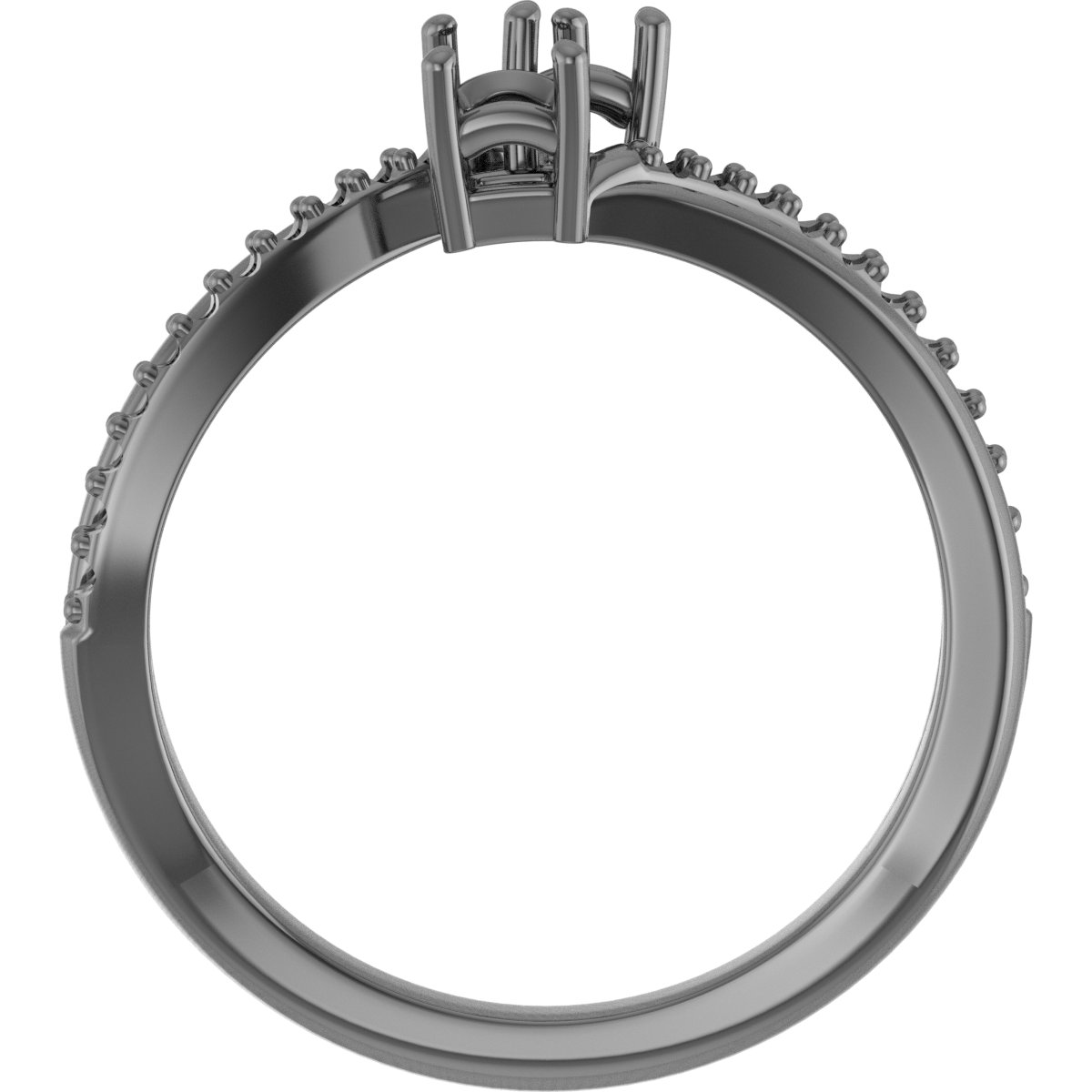 8x6 mm Pear Engagement Ring Mounting view 2