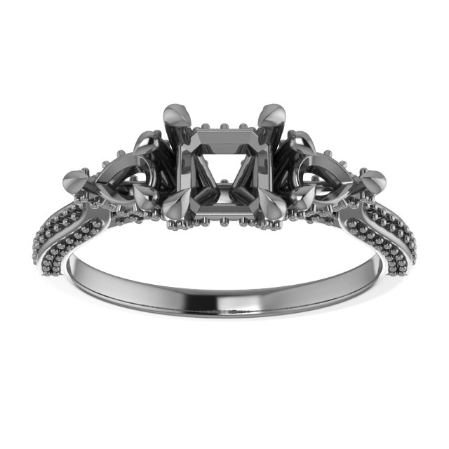 7x3.5 mm Marquise Engagement Ring Mounting view 3