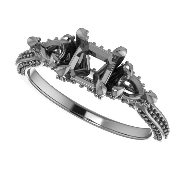 7x3.5 mm Marquise Engagement Ring Mounting view 5