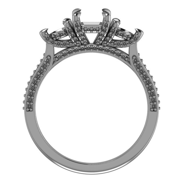 7x3.5 mm Marquise Engagement Ring Mounting view 2