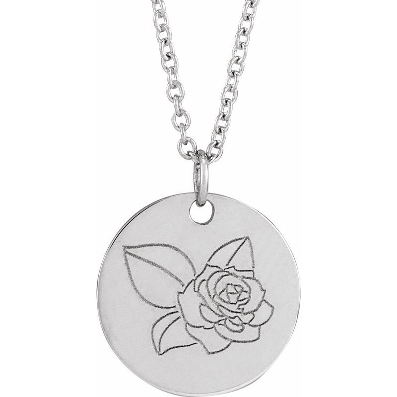Birth Flower Necklace or Pendant