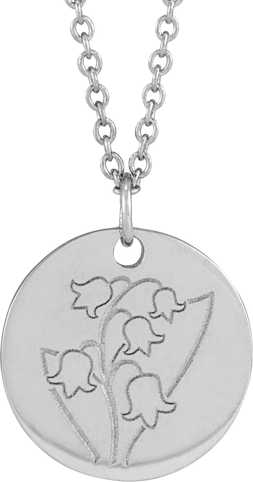 Sterling Silver Lily of the Valley May Birth Flower 16-18