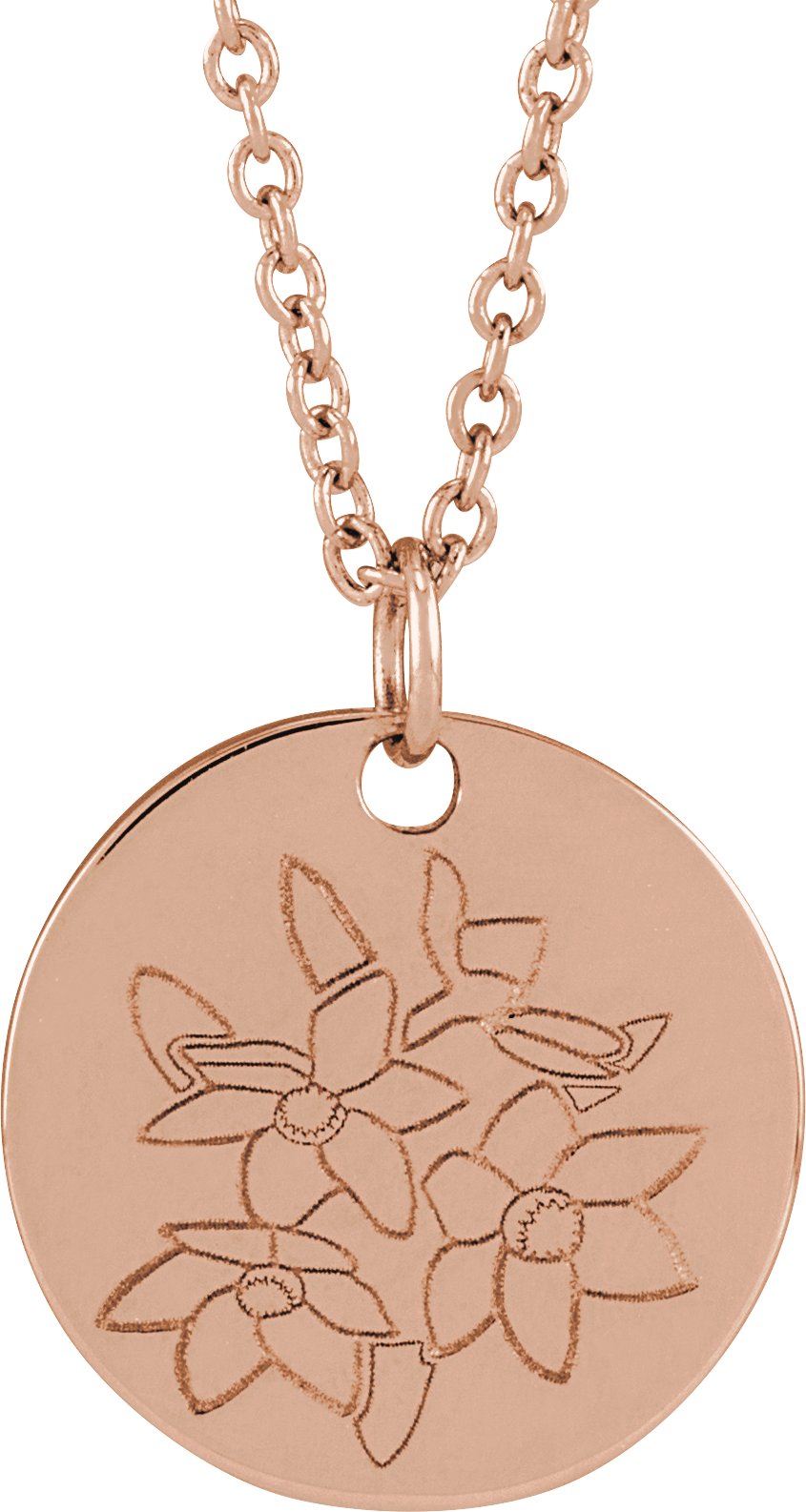 14K Rose Narcissus December Birth Flower 16-18