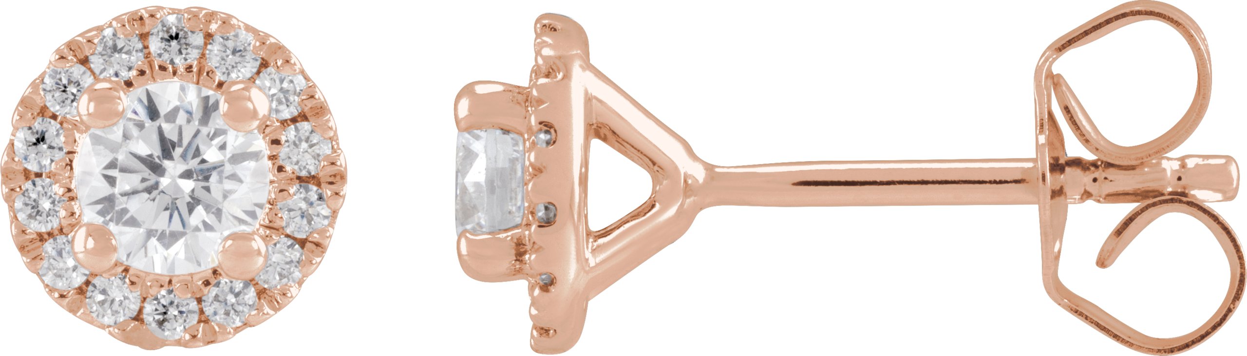 Cocktail-Style Halo-Style Stud Earrings