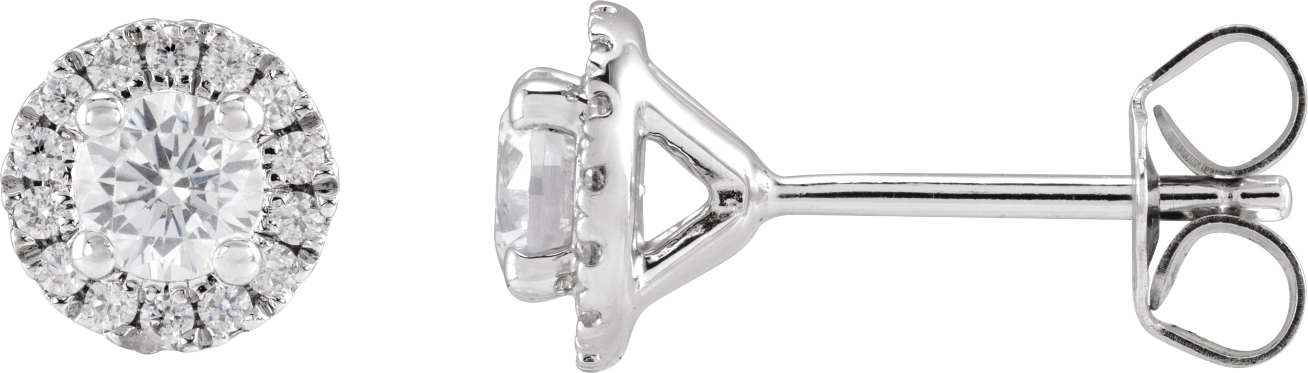 Cocktail-Style Halo-Style Stud Earrings