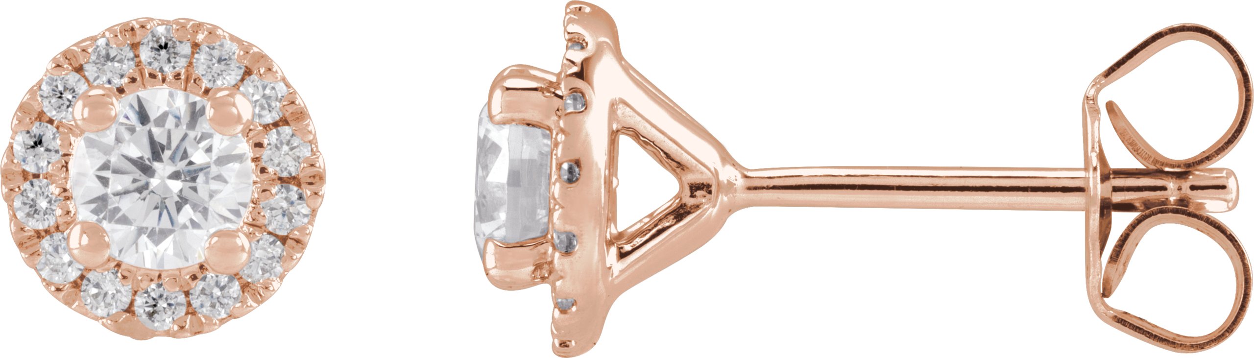 Cocktail-Style Halo-Style Stud Earrings