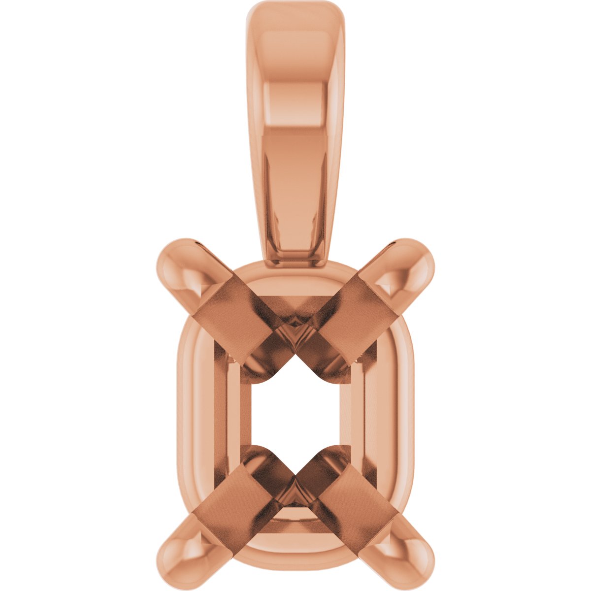 Emerald 4-Prong Solitaire Pendant