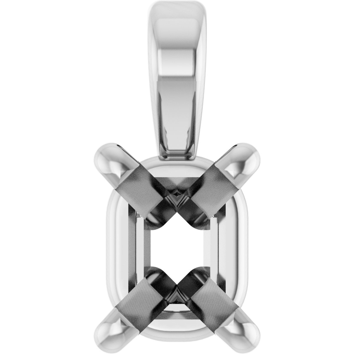 Emerald 4-Prong Solitaire Pendant