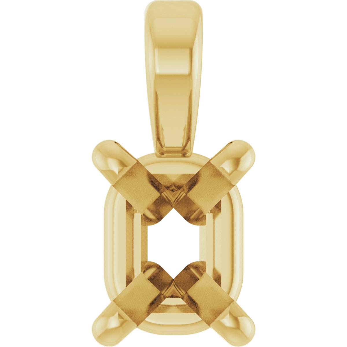 Emerald 4-Prong Solitaire Pendant