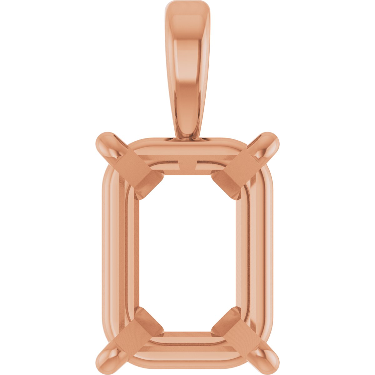 Emerald 4-Prong Solitaire Pendant