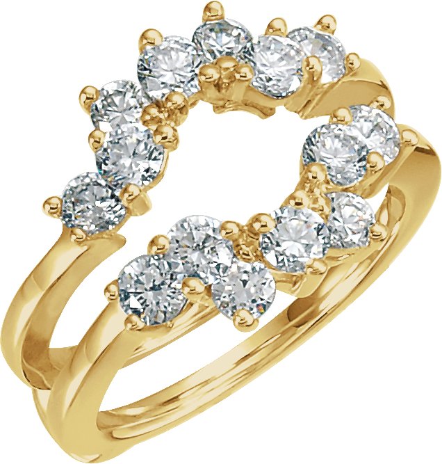 14K Yellow 1.25 CTW Diamond Ring Guard Ref 138046