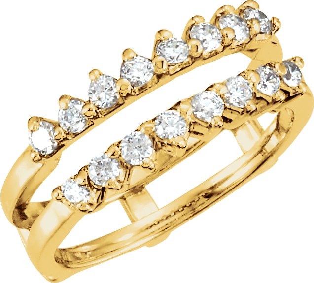 1/2 CTW Natural Diamond Ring Guard – 14K Yellow Gold