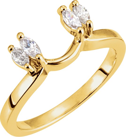 1/4 CTW Natural Diamond Ring Guard – 14K Yellow Gold