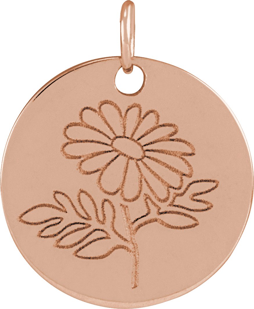 Birth Flower Necklace or Pendant