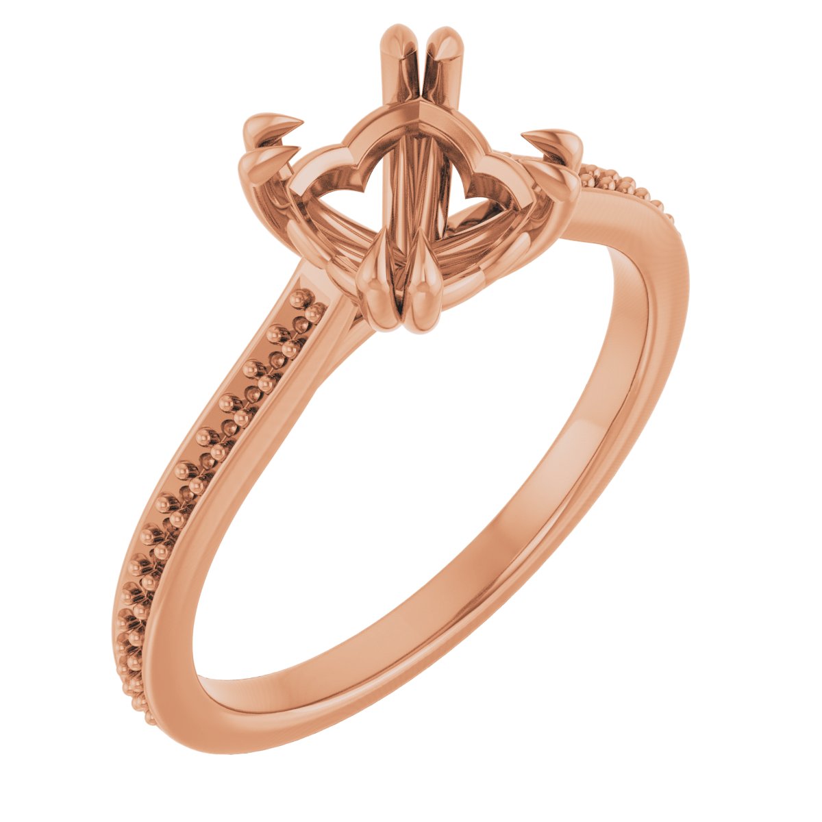 Double Claw-Prong Engagement Ring